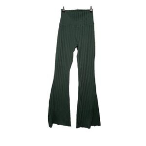 OFFLINE by Aerie Flare Leggings High Rise Ribbed Stripe Green Women's Size S